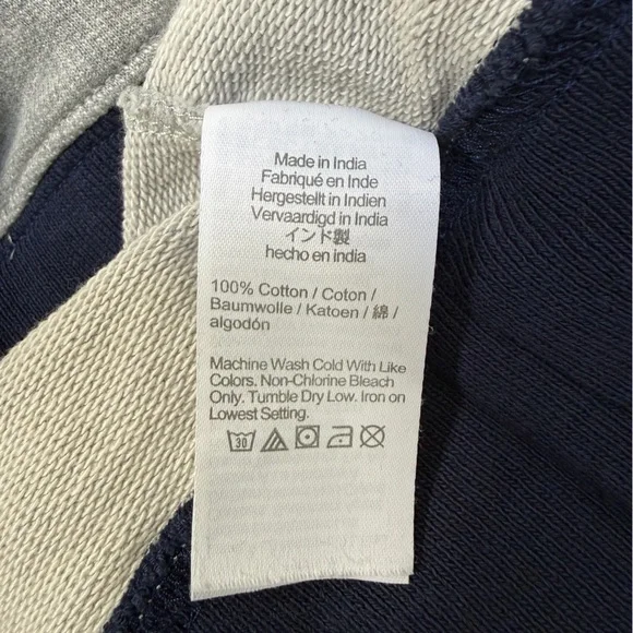 J Crew Crewcuts kids Blue, Gray, and Gold Crewneck Sweater - Picture 5 of 5